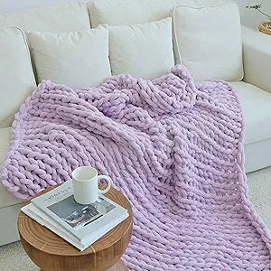 Maetoow Chenille Chunky Knit Blanket Throw 50 60 Inch Handmade Warm Maetoow Chunky Knit Item Shop